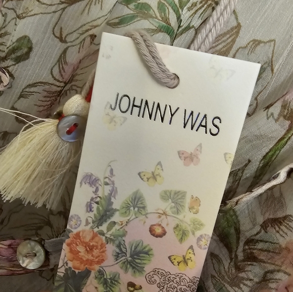 Johnny Was Floral Sheer Dress size small - Picture 6 of 11